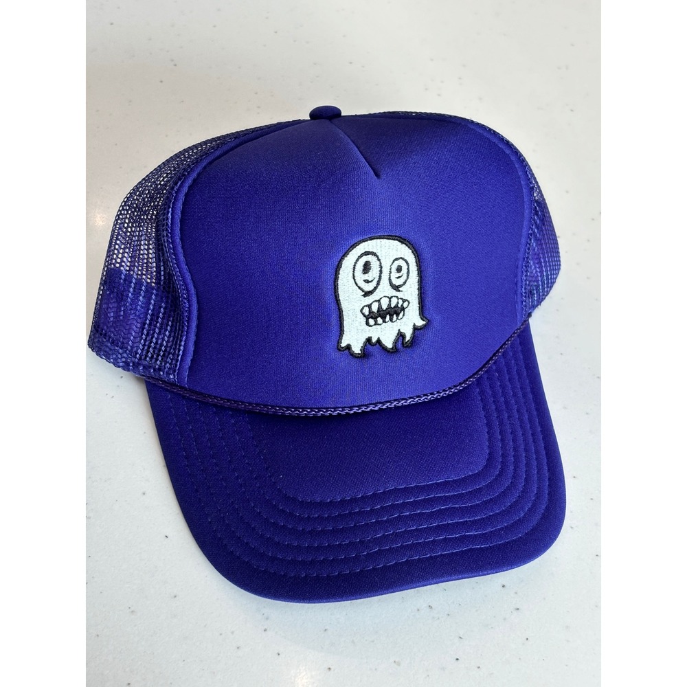 Otto Blue Ghost monster foam Trucker Hat Mesh Snapback Cap Mens One Size